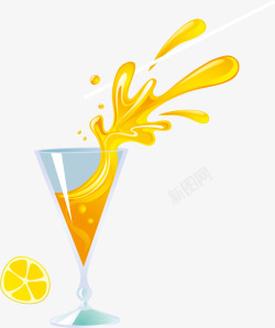 饮品橙汁创意矢量图素材