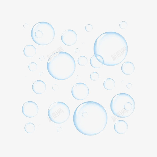蓝色气泡装饰png免抠素材_新图网 https://ixintu.com 气泡免扣元素 气泡插画 泡泡 漂浮的气泡 蓝色气泡