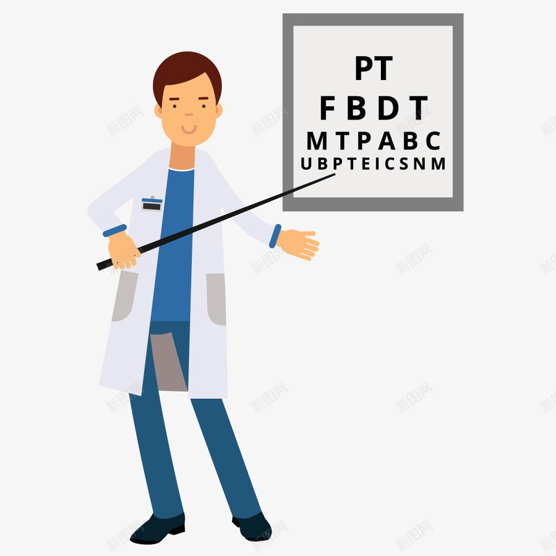 卡通人物医生讲解矢量图ai免抠素材_新图网 https://ixintu.com 人物 医师 医生 医生讲解 卡通人物 护士 男医生 看病 矢量图