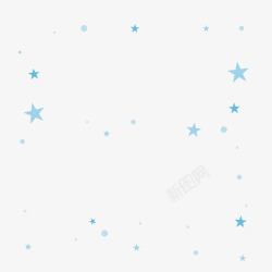 蓝色星星卡通标签蓝色星星矢量图高清图片