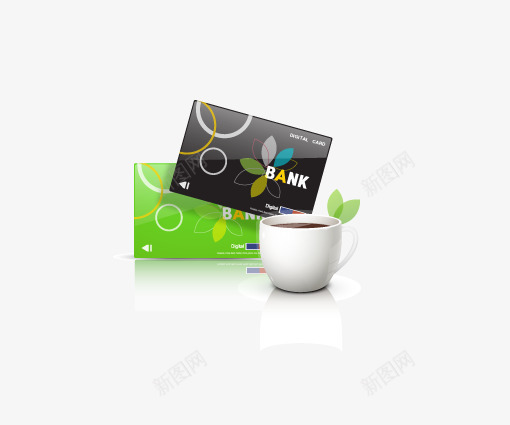 银行卡杯子图标psd_新图网 https://ixintu.com 创意图标 卡 取钱 咖啡 图标 图案 存钱 扁平化图标 标志 立体化图标 网页素材 银行卡