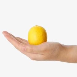 一只手握着柠檬素材