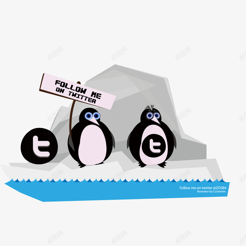企鹅卡通举着牌子的人png免抠素材_新图网 https://ixintu.com 举牌子的人 举着 企鹅 卡通 牌子的人
