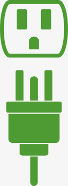 绿色环保插座图图标图标