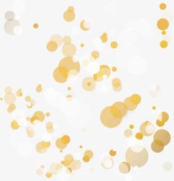 金色泡泡金色漂浮圆圈高清图片