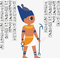 令人尊敬的埃及文化矢量图素材