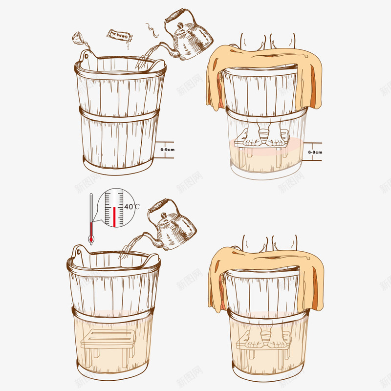 木桶png免抠素材_新图网 https://ixintu.com 卡通木桶 容器 木桶 木质桶 桶 桶子