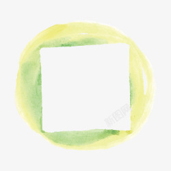 圆形底板黄绿色圆形文字底板矢量图高清图片