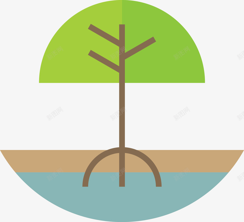 绿色小树苗png免抠素材_新图网 https://ixintu.com 叶子 大树 小树 成长过程 扁平化 树 树木 树苗 植物 绿色 绿色植物 茁壮成长