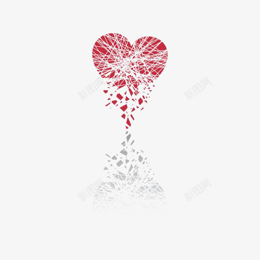 破碎的爱心png免抠素材_新图网 https://ixintu.com 创意爱心 心形 爱心免扣元素 爱心插画 红色爱心 设计感