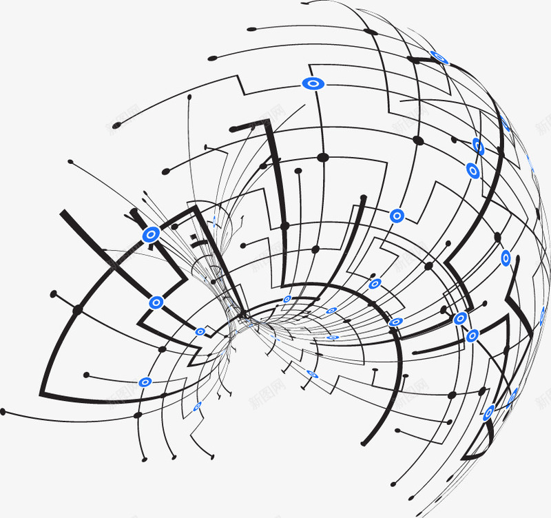 数码科技电子结构png免抠素材_新图网 https://ixintu.com 发射线条 散射线条 数码 数码不规则图 数码不规则图案元素 数码电子底纹 电子 科技 结构