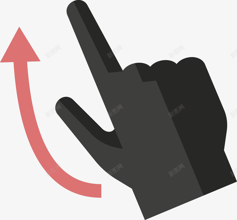 扁平化向上滑动图标png_新图网 https://ixintu.com touch touch手势 上下滑动 图标 圆环 手势 手势图标 手指 扫描 滑动 点击 箭头 触屏 触屏手势 高科技