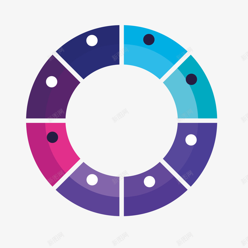 蓝色圆环png免抠素材_新图网 https://ixintu.com ppt 分析 圆环 层次 数据 蓝色 转盘 部分