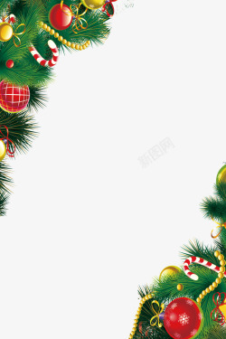 圣诞节彩色装饰彩球素材