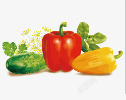 水彩素描蔬菜矢量图素材