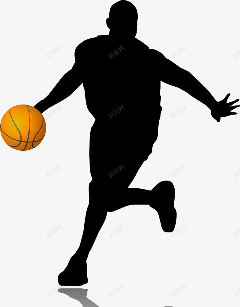 黑色扁平篮球运动员图标png_新图网 https://ixintu.com 体育 打篮球 球类运动 球赛 竞技 篮球运动员 锻炼