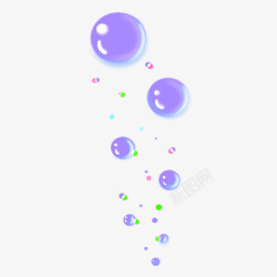 紫色梦幻气泡效果元素素材