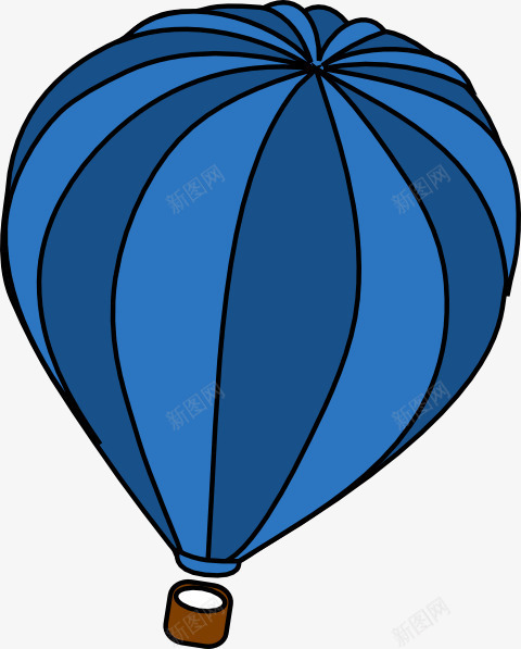 蓝色漂浮的热气球png免抠素材_新图网 https://ixintu.com 元素 漂浮 热气球 蓝色