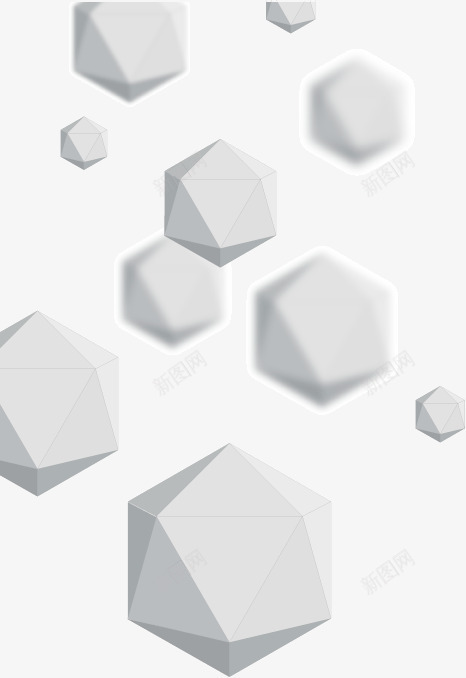 创意多面体png免抠素材_新图网 https://ixintu.com 创意 创意几何体 多面体 多面体背景 科技 背景 设计