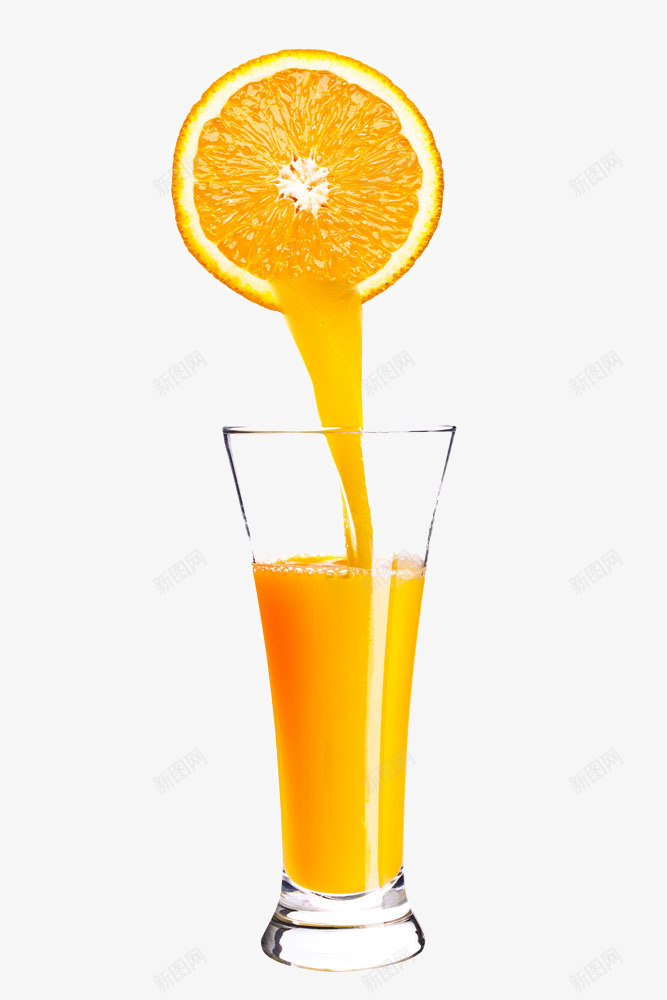 鲜榨橙汁png免抠素材_新图网 https://ixintu.com 新鲜 杯子 橙子 橙汁 现榨