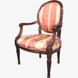 手绘复古橙色装饰休息椅素材
