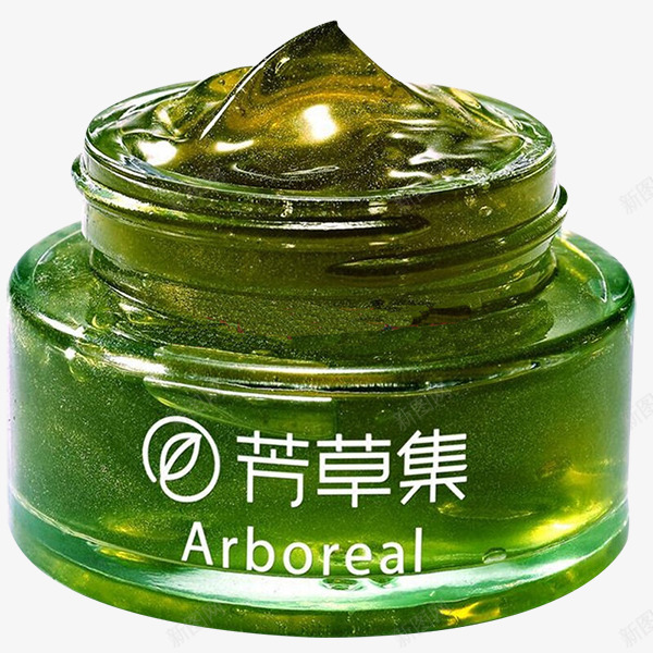 芳草集绿茶小米草美眼胶png免抠素材_新图网 https://ixintu.com 小米草 眼胶 眼部护理 绿瓶 绿茶 美眼 芳草集