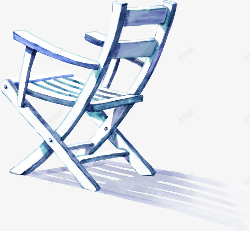 白色唯美手绘椅子png免抠素材_新图网 https://ixintu.com 椅子 白色