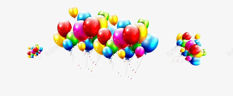 漂浮的气球psd免抠素材_新图网 https://ixintu.com 五彩气球 气球 漂浮的气球