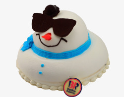 酷酷雪人生日蛋糕素材