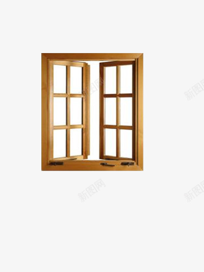 木窗户png免抠素材_新图网 https://ixintu.com 双开窗户 家具 家庭装饰品 打开 木制品