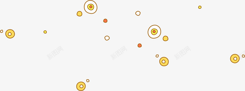 黄色圆点漂浮png免抠素材_新图网 https://ixintu.com 卡通 圆点 底纹 手绘 漂浮 黄色