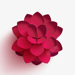 大红色的莲花底座装饰素材