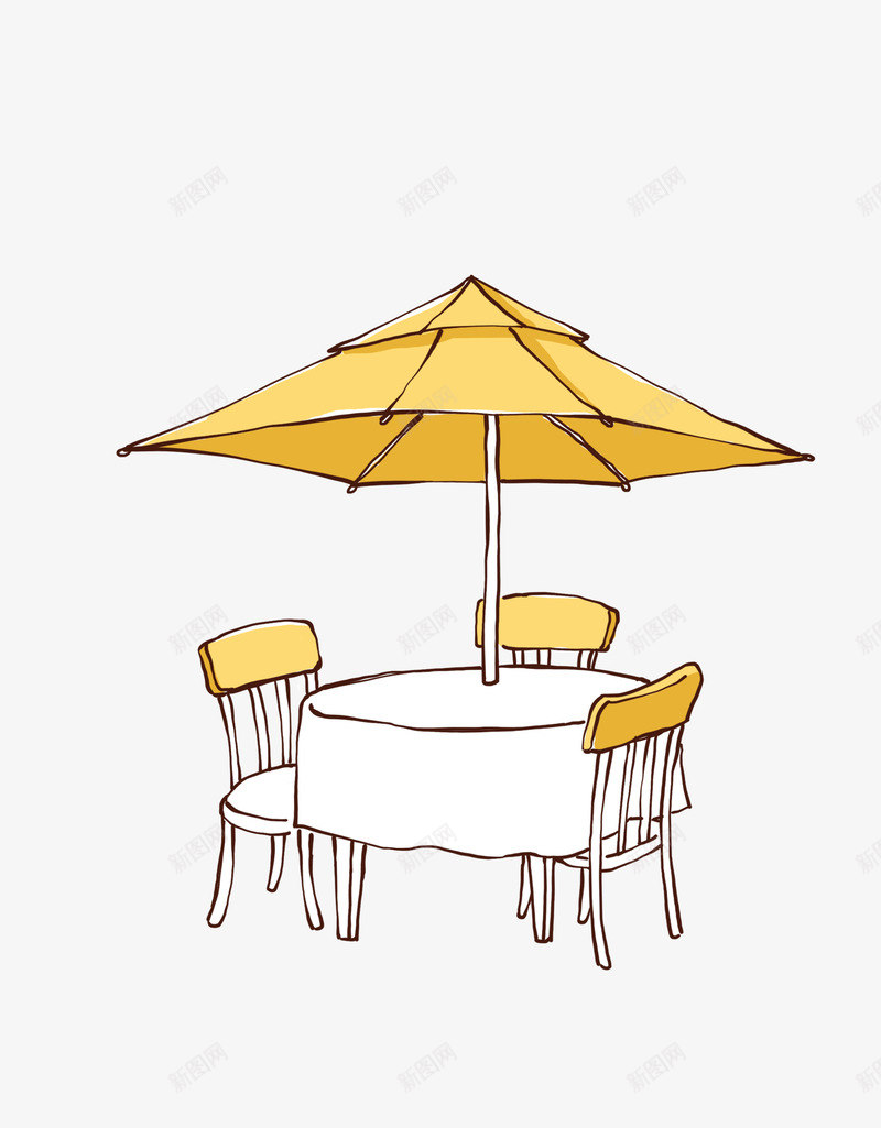 餐厅桌椅psd免抠素材_新图网 https://ixintu.com 桌子 椅子 餐厅