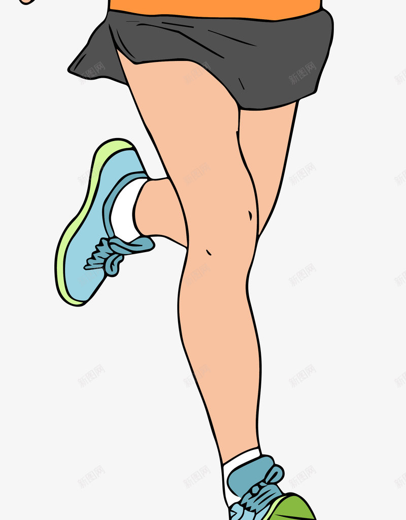 马拉松慢跑的卡通男人png免抠素材_新图网 https://ixintu.com 卡通男人 慢跑的男人 跑步比赛 运动 锻炼 马拉松