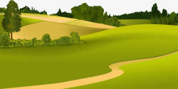 绿色山脉绿色家园插图矢量图高清图片