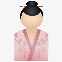 kimono和服粉红女人帐户的人人人类用户图标高清图片