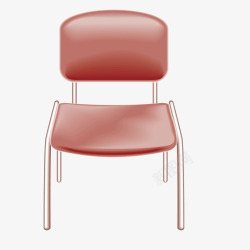 红色皮质椅子素材
