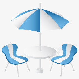太阳伞和椅子图标图标