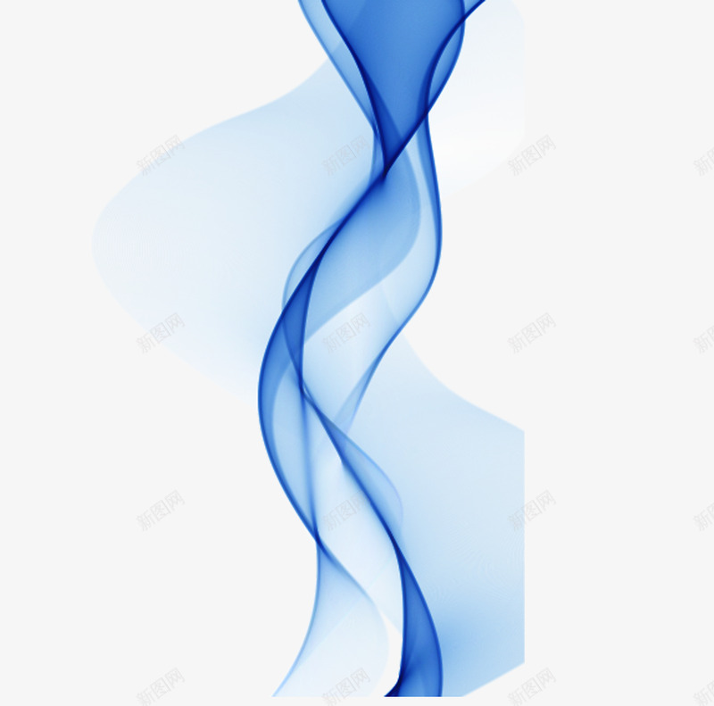 蓝色环绕线条png免抠素材_新图网 https://ixintu.com 清新 环绕线条 蓝色 装饰