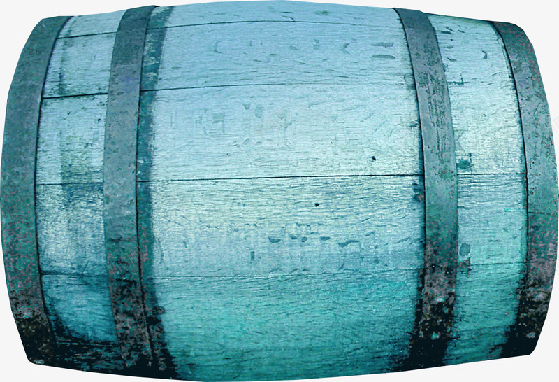 蓝色海上木质油桶png免抠素材_新图网 https://ixintu.com 木材 木桶 木质 蓝色