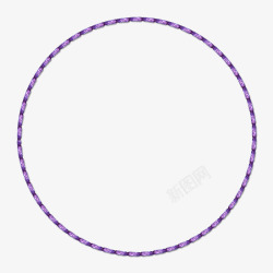 紫色的圆环搭配手绘相框紫色圆环高清图片