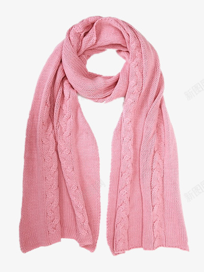 粉色毛线围巾png免抠素材_新图网 https://ixintu.com 冬季 围巾 粉色
