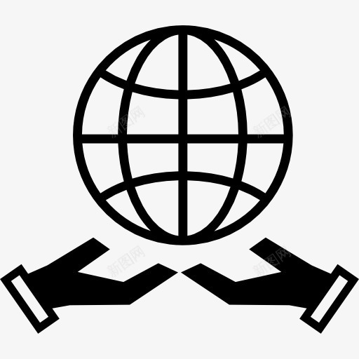 土工格栅标志在两只手图标png_新图网 https://ixintu.com 世界 商业 地球 地球图标 手 符号 网格