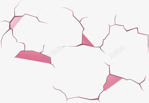 破碎的纸png免抠素材_新图网 https://ixintu.com 残 破碎 碎 粉色