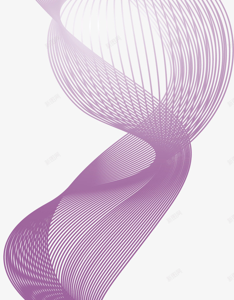紫色科技线条矢量图ai免抠素材_新图网 https://ixintu.com 波纹 波纹线条 矢量png 科技感 紫色线条 线条 矢量图
