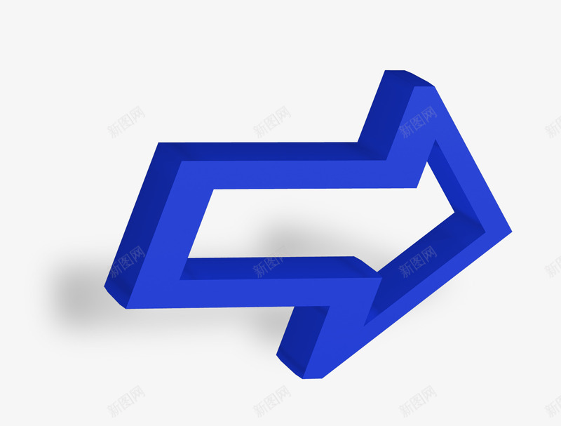 蓝色立体箭头png免抠素材_新图网 https://ixintu.com 3D 指向 方向 标志 立体 立体箭头免费 立体箭头免费下载 箭头 蓝色