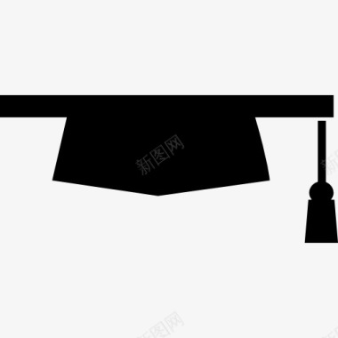 毕业帽的轮廓变图标图标