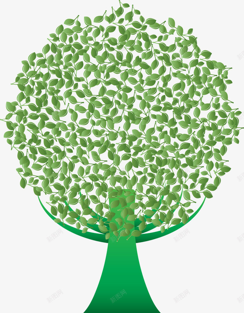 绘制春天里一棵满是绿叶的大树psd免抠素材_新图网 https://ixintu.com 大树 春天 绘制 绿叶