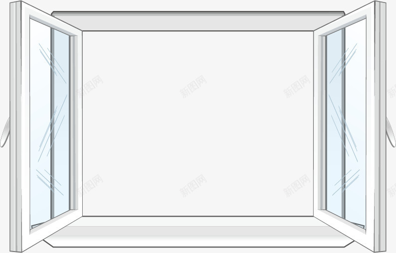 卡通窗户png免抠素材_新图网 https://ixintu.com 打开 木条 木纹 矢量素材 窗口 窗户 窗户矢量素材