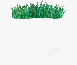 水彩草丛手绘草丛插画高清图片